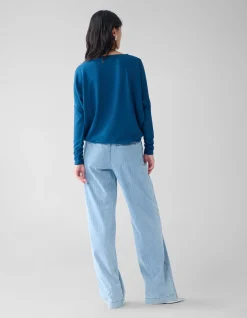 Basis Oversized Top Donkerblauw