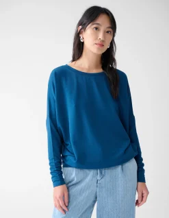 Basis Oversized Top Donkerblauw