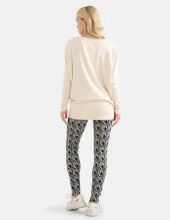 Basis Oversized Top Gebroken Wit