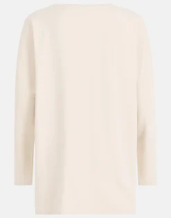 Basis Oversized Top Gebroken Wit