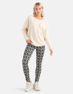 Basis Oversized Top Gebroken Wit