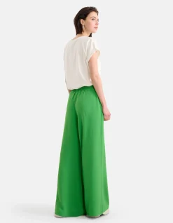 Basis Turn Up Sleeve T-shirt Gebroken Wit