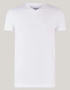 Basis V-hals T-shirt Wit