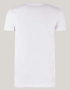 Basis V-hals T-shirt Wit