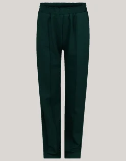 Basis Wide Leg Broek Donkergroen