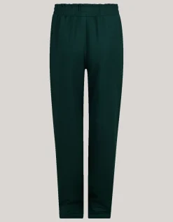 Basis Wide Leg Broek Donkergroen