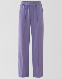 Basis Wide Leg Broek Paars