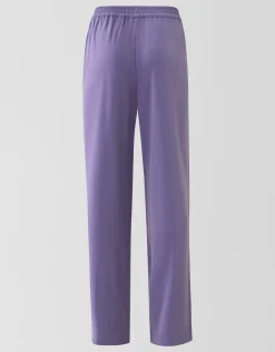 Basis Wide Leg Broek Paars