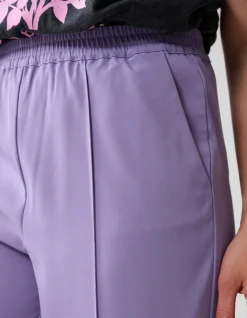 Basis Wide Leg Broek Paars