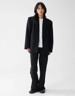 Basis Wide Leg Broek Zwart