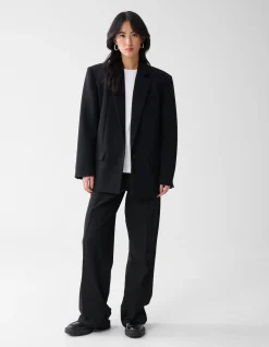 Basis Wide Leg Broek Zwart