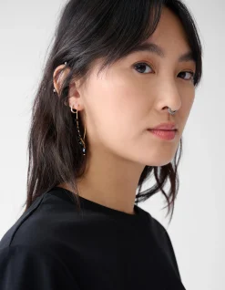 Beaded Drop Oorbellen Zwart