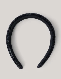 Beaded Haarband Zwart