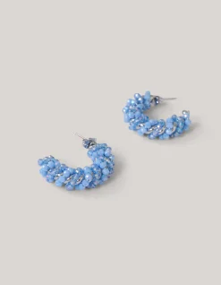 Beaded Oorbellen Blauw