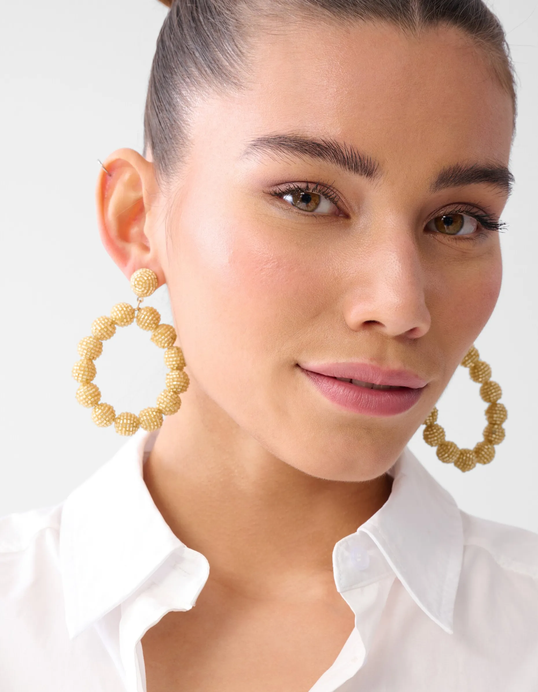 Beaded Oorbellen Goud