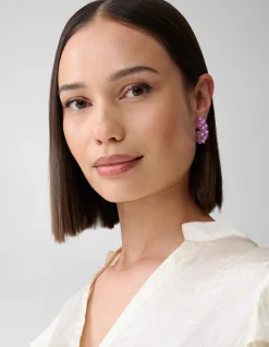 Beaded Oorbellen Paars