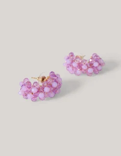 Beaded Oorbellen Paars