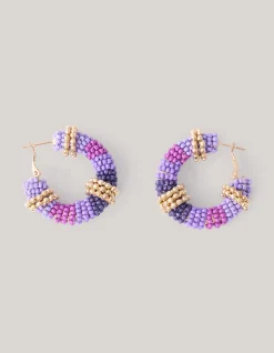 Beaded Oorbellen Paars