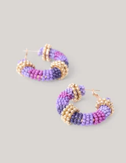 Beaded Oorbellen Paars