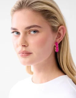 Beaded Oorbellen Roze