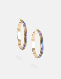 Beaded Oval Oorbellen Goud