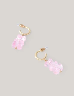 Beer Oorbellen Lichtroze