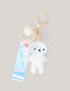 Beer Sleutelhanger Wit