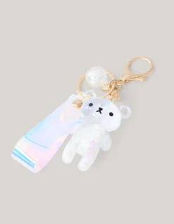 Beer Sleutelhanger Wit