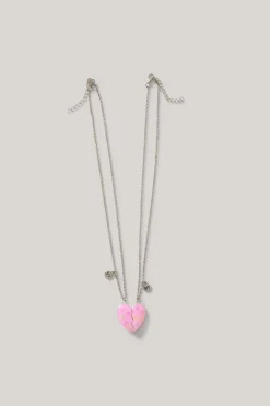 Bff Heart Star Ketting Roze