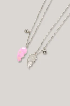 Bff Heart Star Ketting Roze