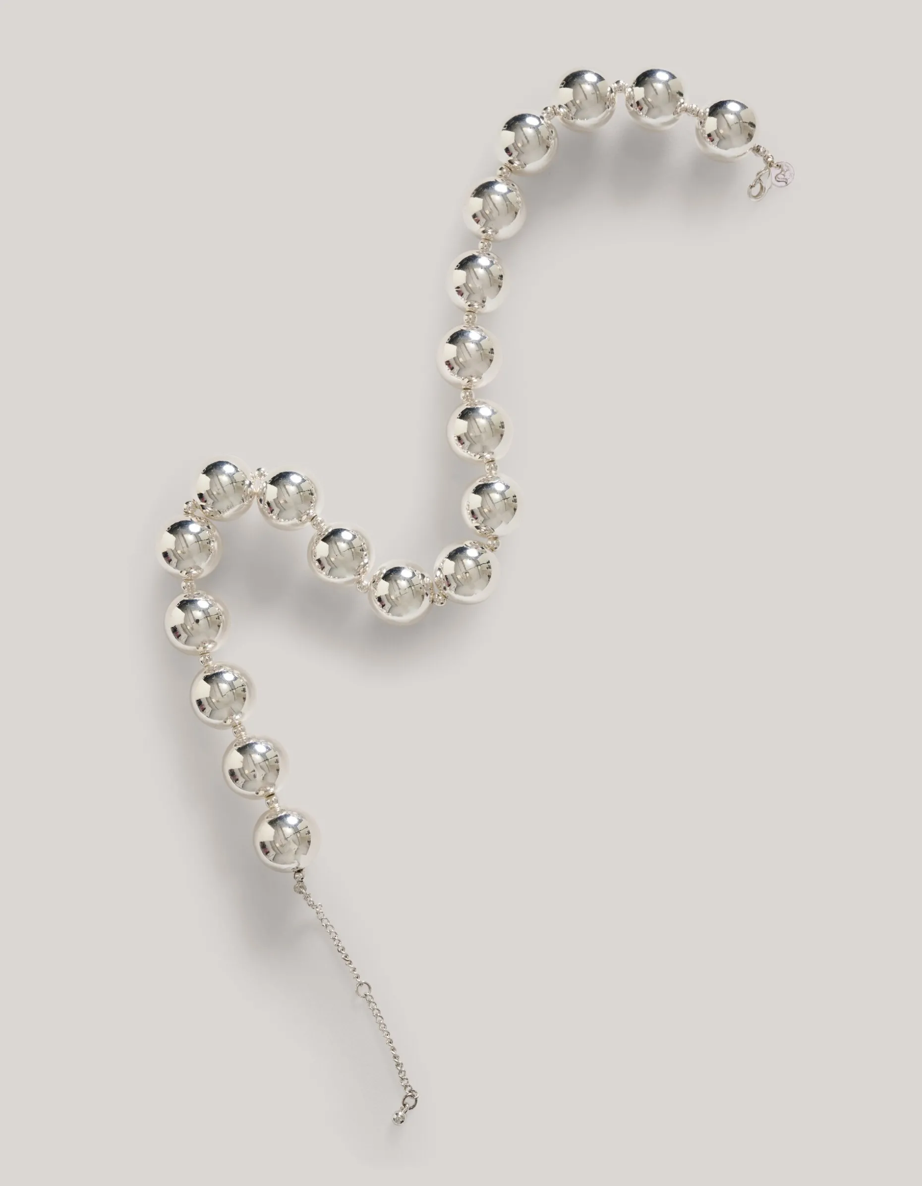 Big Beads Ketting Zilver