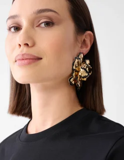Big Flower Oorbellen Goud