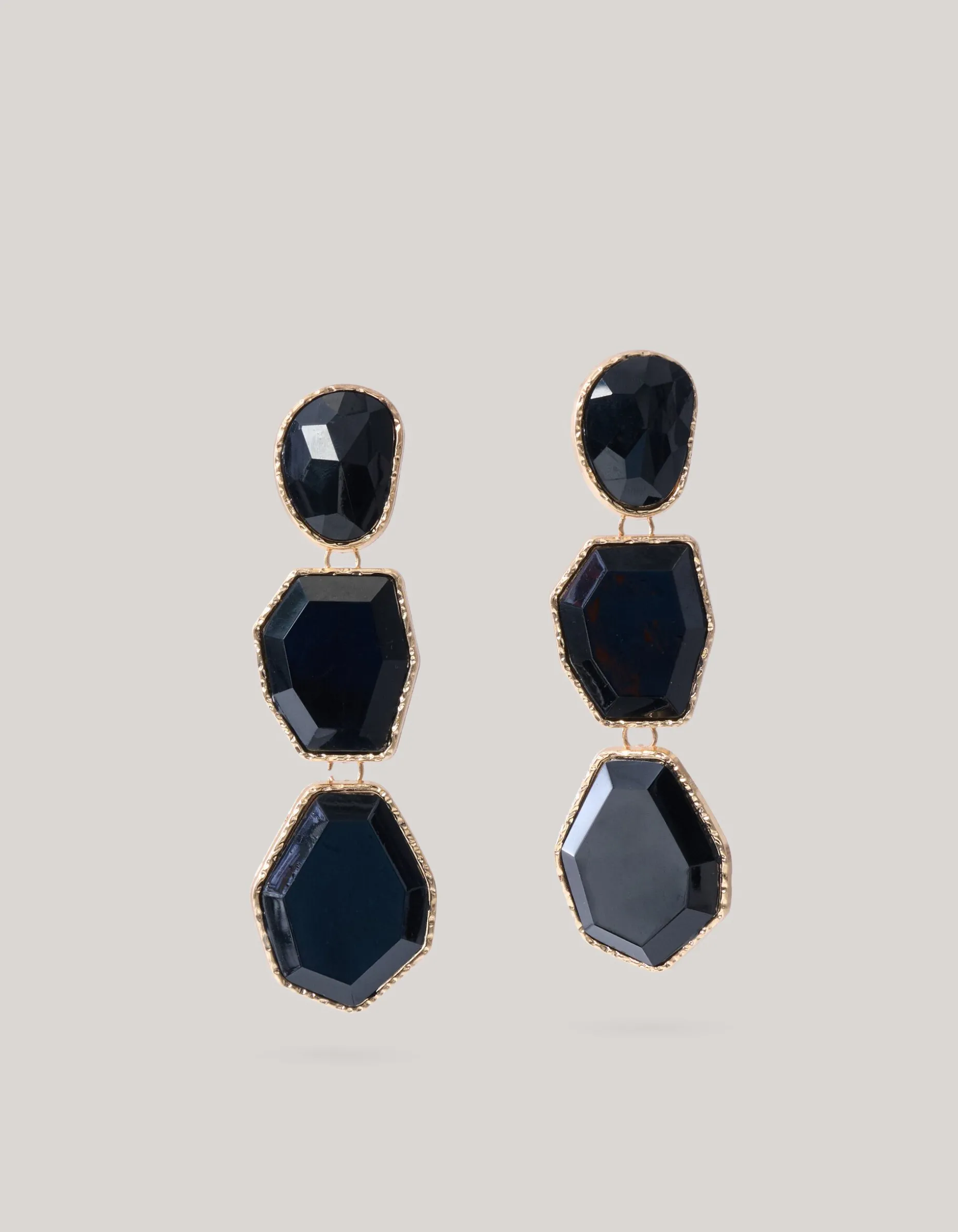 Big Stone Oorbellen Zwart