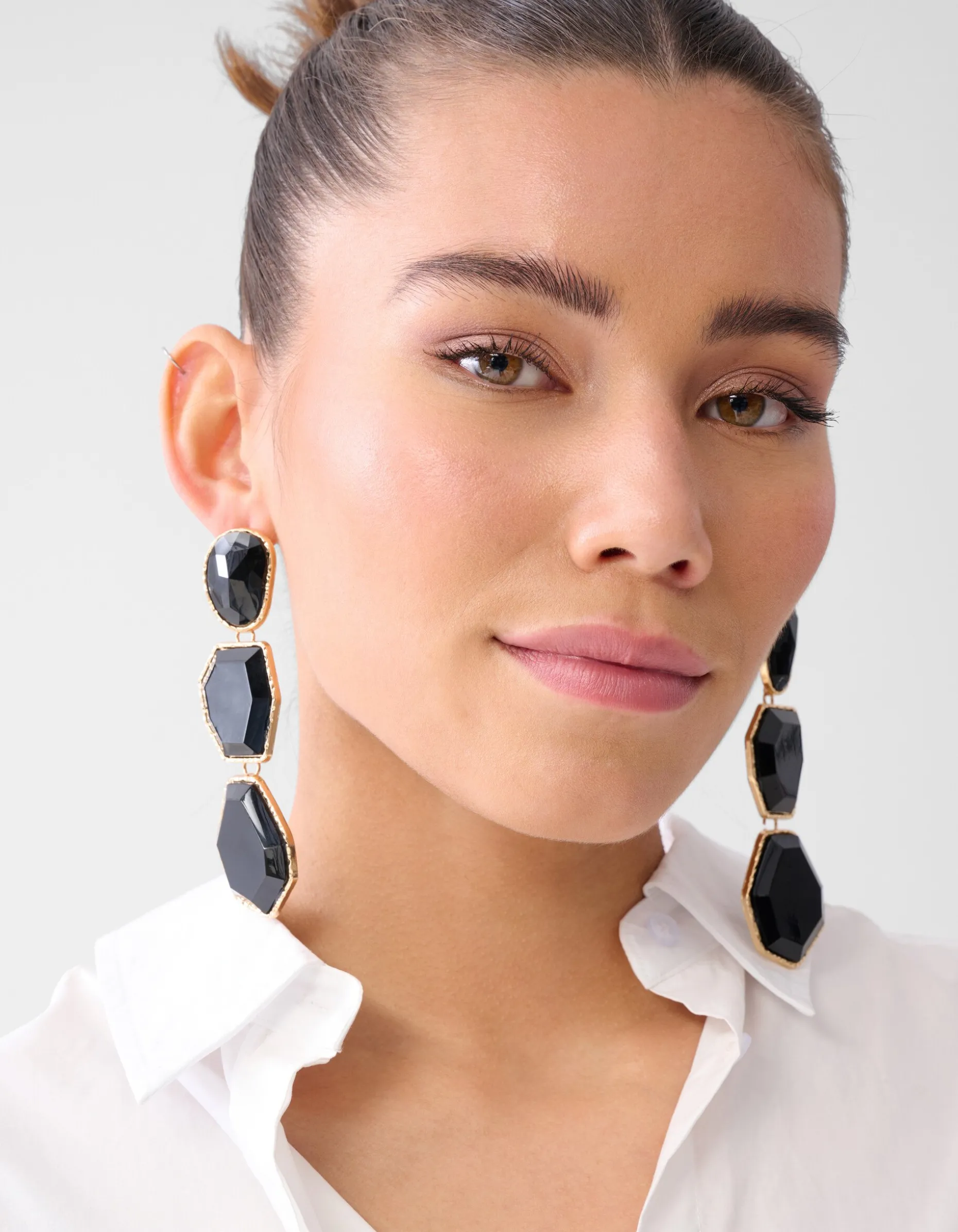 Big Stone Oorbellen Zwart