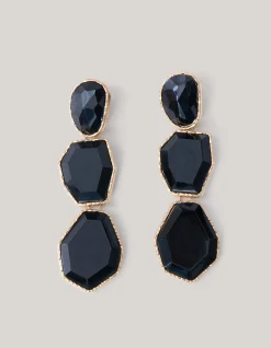 Big Stone Oorbellen Zwart