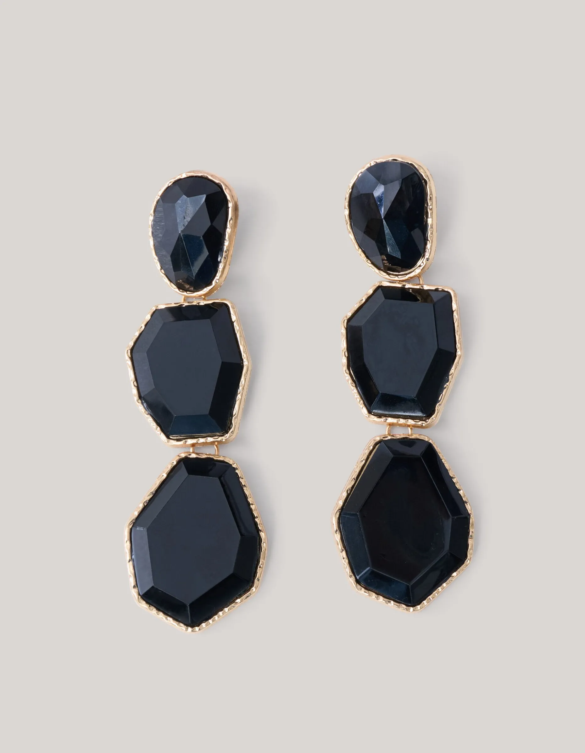 Big Stone Oorbellen Zwart