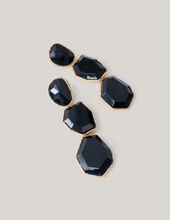 Big Stone Oorbellen Zwart