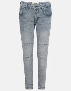 Biker Skinny Jeans Blauw/Grijs