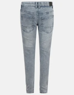 Biker Skinny Jeans Blauw/Grijs
