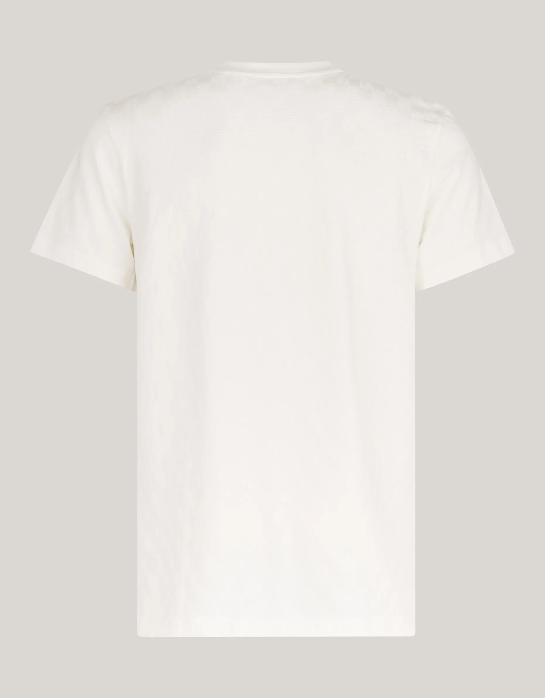 Block Structuur T-shirt Gebroken Wit