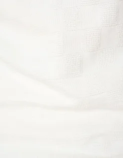 Block Structuur T-shirt Gebroken Wit