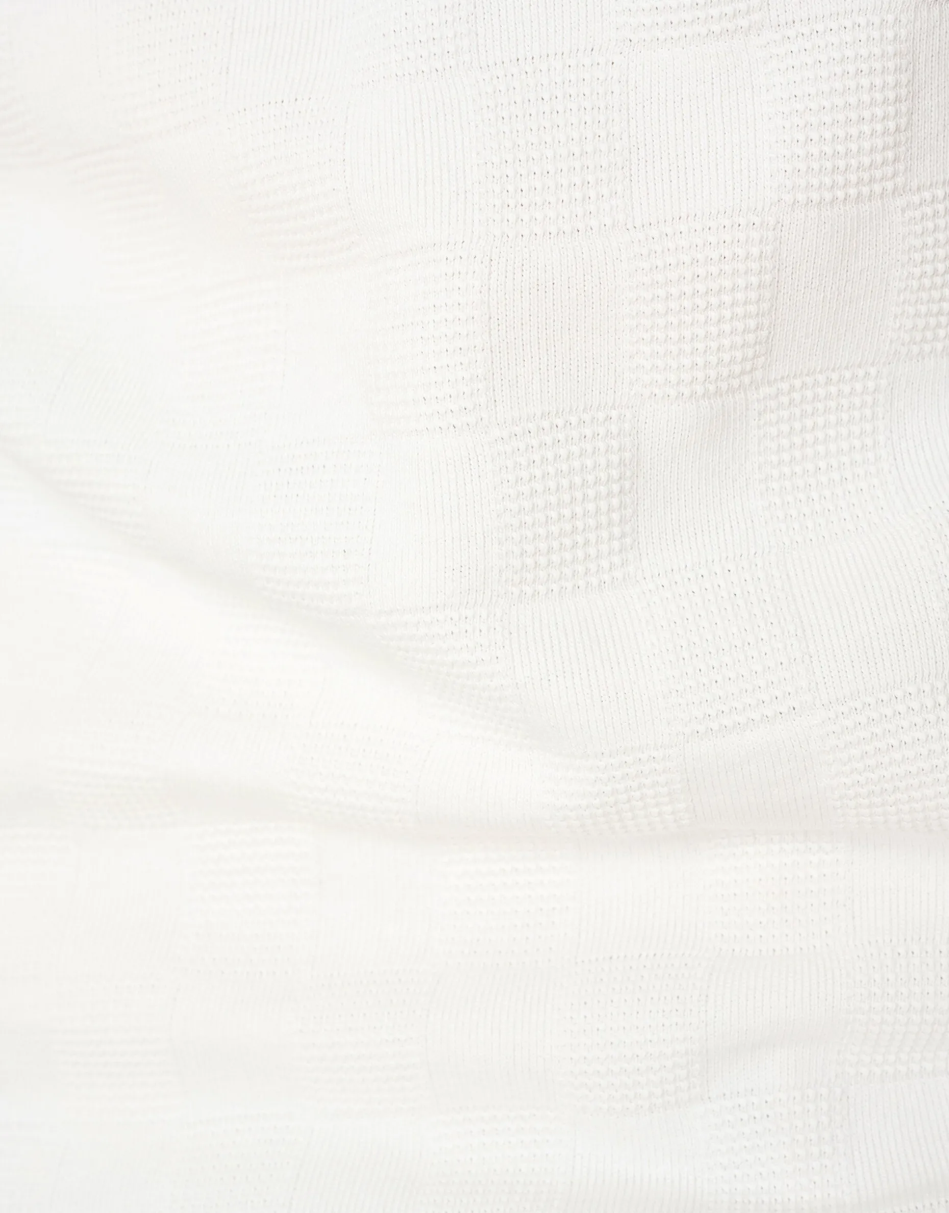 Block Structuur T-shirt Gebroken Wit