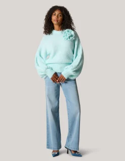 Bloem Trui Lichtblauw