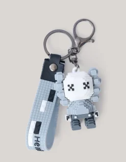 Blok Sleutelhanger Grijs