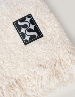 Boucle Sjaal Gebroken Wit