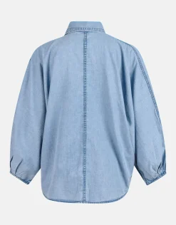 Bow Blouse Blauw By Mieke