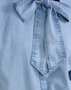 Bow Blouse Blauw By Mieke