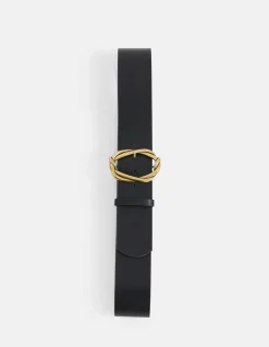 Braided Buckle Riem Zwart