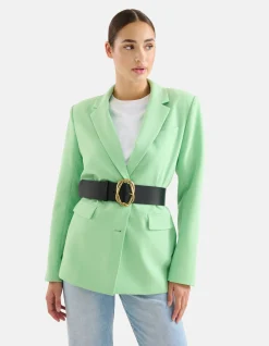 Braided Buckle Riem Zwart