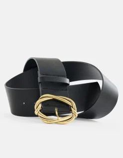 Braided Buckle Riem Zwart